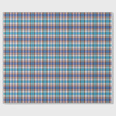 Bruin & Turquoise Plaid Cadeaupapier (Vlak)