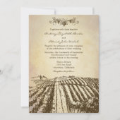 Bruin Tuscan Winery Vineyard Wedding Invitations Kaart (Voorkant)