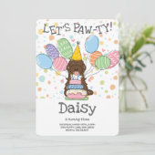 Bruin Tuxedo Cockapoo Cavapoo Hond Verjaardagsfees Kaart (Staand voorkant)