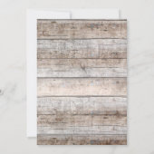 Bruin Type Rustiek Hout & Lichten Elegante Uitnodi Kaart (Achterkant)