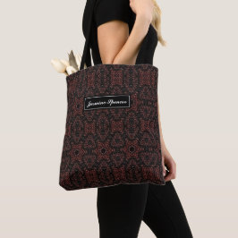 Bruin uniek slangenhuidpatroon tote bag