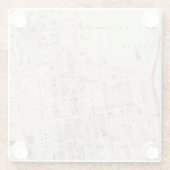 Bruin Universiteit Glazen Onderzetter (Achterkant)