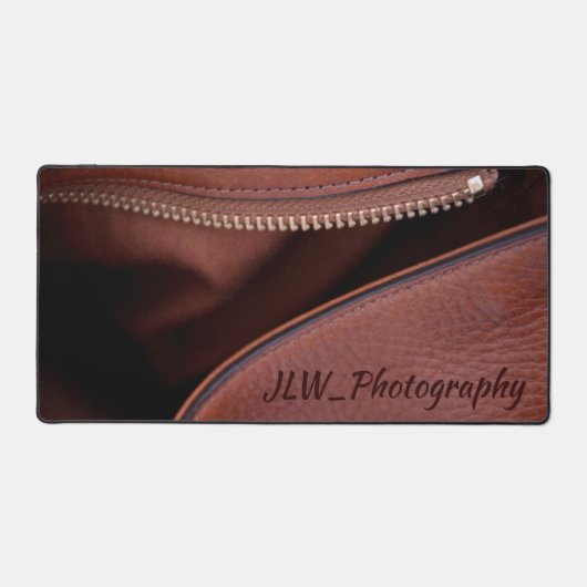 Bruin Unzipped faux Leather Bureaumat (Voorkant)