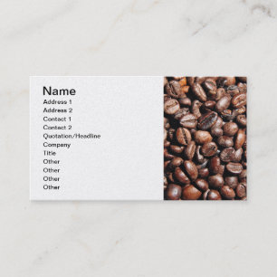 BRUIN VAN DE FOTOGRAFIE VAN DE BONEN VAN DE KOFFIE VISITEKAARTJE