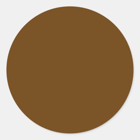 Bruin (vaste kleur) ronde sticker (Voorkant)