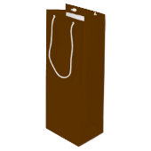 Bruin (vaste kleur) wijn cadeautas (Voorkant Gekanteld)