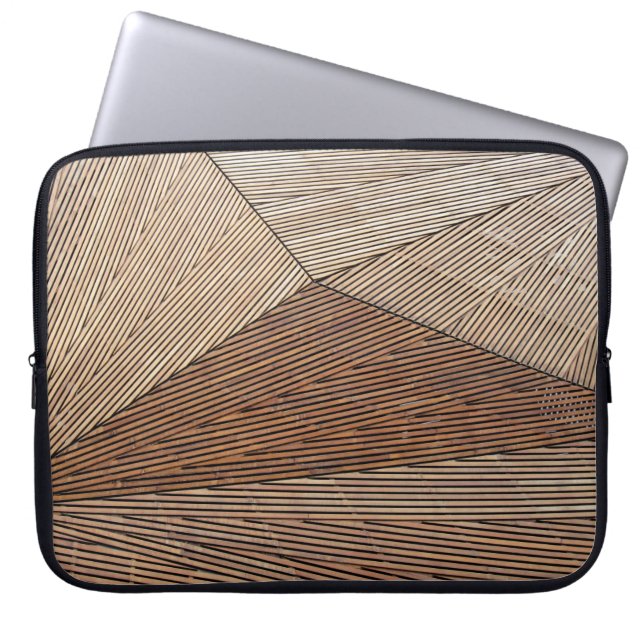 Bruin veld laptop sleeve (Voorkant)