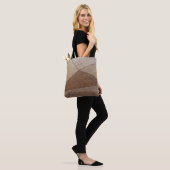 Bruin veld tote bag (Op model)
