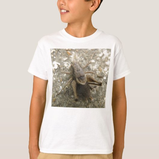 Bruin Veldcricket Kinder T Shirt (Voorkant)