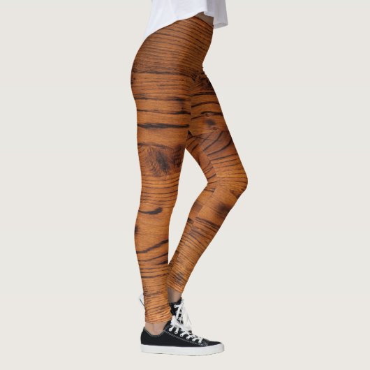  bruin verbrand hout Monogram Leggings (Rechts)