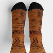  bruin verbrand hout Monogram Sokken (Top)