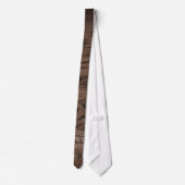  bruin verbrand hout Monogram Stropdas (Achterkant)