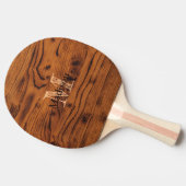  bruin verbrand hout Monogram Tafeltennisbatje (Zijkant)