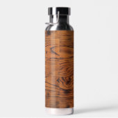  bruin verbrand hout Monogram Waterfles (Rechts)