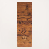  bruin verbrand hout Monogram Yoga Mat (Voorkant)