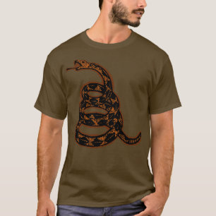 Bruin Verdrietig 80s Retro Bosbouw Gadsden Slang T-shirt
