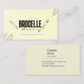 Bruin Verfrommelde Document Textuur Restaurant Bak Visitekaartje (Voorkant / Achterkant)