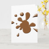 Bruin verfsplodge kaart (Gele Bloem)