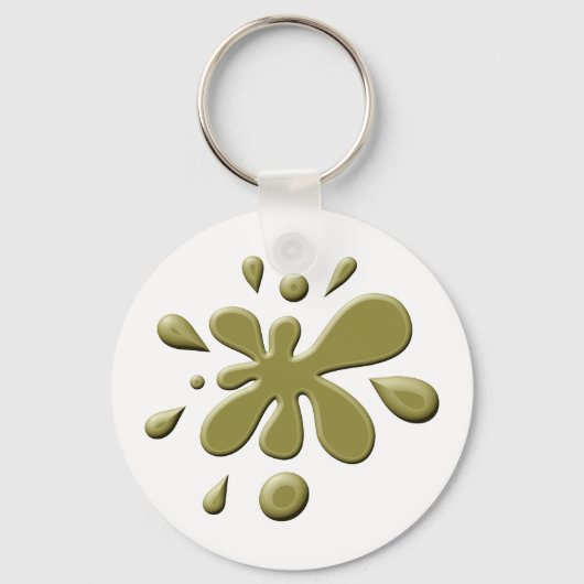 Bruin verfsplodge sleutelhanger (Voorkant)