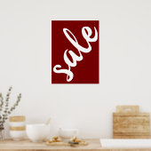 Bruin Verkoopteken, 18x24 Grote Verkoop Poster (Keuken)