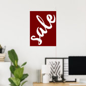 Bruin Verkoopteken, 18x24 Grote Verkoop Poster (Thuiskantoor)