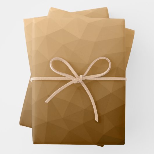 Bruin verloop geometrisch maaspatroon Driehoek Inpakpapier Vel (In situ)
