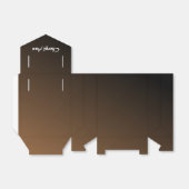 Bruin verloop op maat bedankdoosjes (Uitgevouwen)