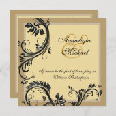 Bruin verloving ter gelegenheid van de bruine brui kaart (Voorkant / Achterkant)