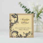 Bruin verloving ter gelegenheid van de bruine brui kaart (Staand voorkant)