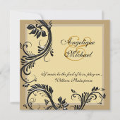 Bruin verloving ter gelegenheid van de bruine brui kaart (Voorkant)