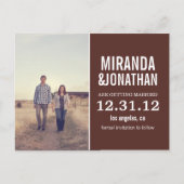 Bruin vet foto Bewaar de datum Post Kaarten (Voorkant)