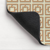 Bruin vierkant patroon muismat (Hoek)