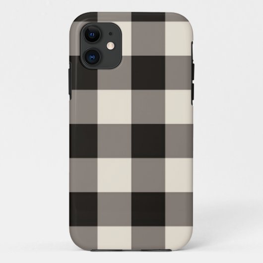 Bruin Vierkant Ruit Case-Mate iPhone Case (Achterkant)