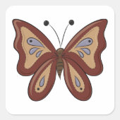  bruin vierkante sticker (Voorkant)