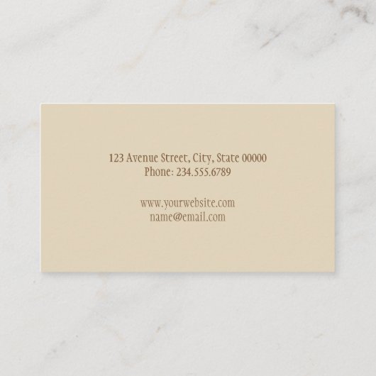 Bruin Visitekaartje (Achterkant)