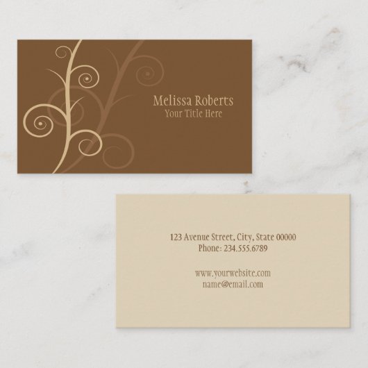 Bruin Visitekaartje (Voorkant / Achterkant)