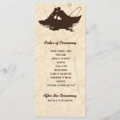 Bruin Vist liefhebbers bruiloft programma Programmakaart (Achterkant)