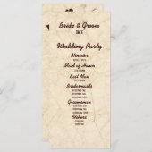 Bruin Vist liefhebbers bruiloft programma Programmakaart (Voorkant / Achterkant)