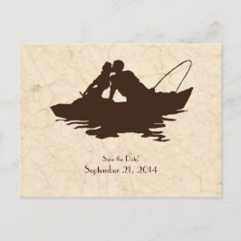 Bruin Vist Liefhebbers Save the Date Aankondigingskaart