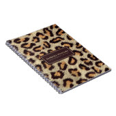 Bruin vlekvormig blad voor dierlijk drukpatroon notitieboek (Rechterzijde)