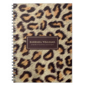 Bruin vlekvormig blad voor dierlijk drukpatroon notitieboek (Voorkant)