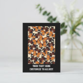 Bruin vlinderpatroon briefkaart (Staand voorkant)