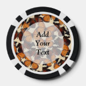 Bruin vlinderpatroon pokerchips (Achterkant)