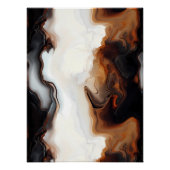 Bruin Vloeistof Schilderen kunst Perfect Poster (Voorkant)