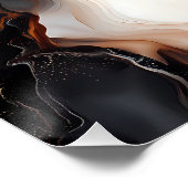 Bruin Vloeistof Schilderen kunst Perfect Poster (Hoek)