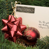 Bruin Vrede & vreugde Kerstmis Etiket