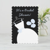 Bruin vrijgezellenfeest zwarte pastel kaart (Staand voorkant)