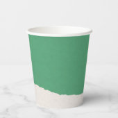 Bruin Vrouw Deer in Sneeuwpine Boom Mint Green Papieren Bekers (Achterkant)