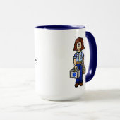 Bruin Vrouw EMS Paramedische Mok (Voorkant rechts)