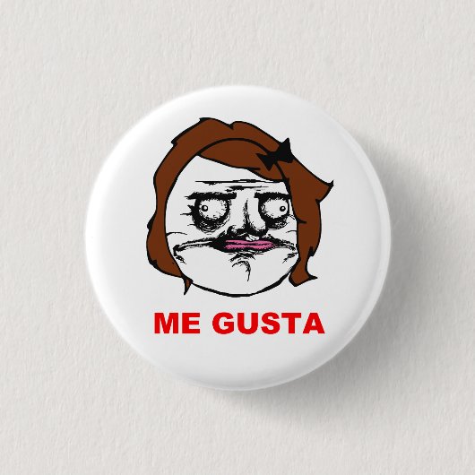 Bruin Vrouw Gusta Comic Rage Face Meme Ronde Button 3,2 Cm (Voorkant)